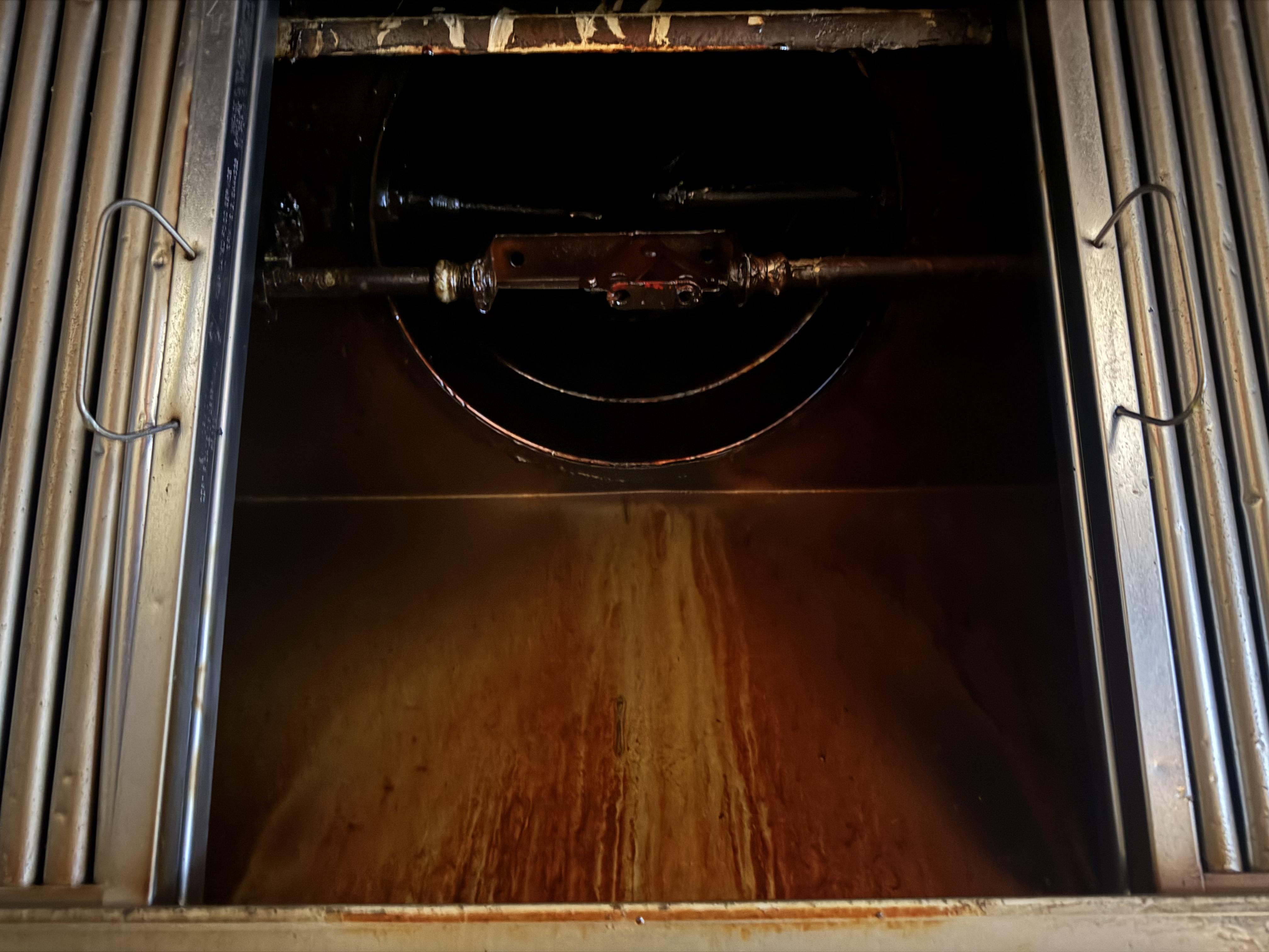 Greasy dirty commercial kitchen exhaust hood